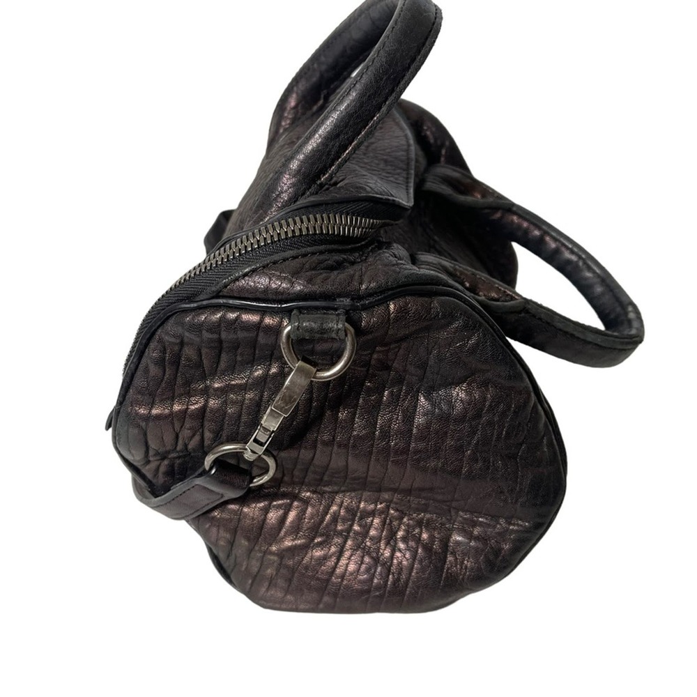 ALEXANDER WANG Pebbled Lambskin Rockie Duffel in Black  and Nickel hardware - Picture 8 of 15